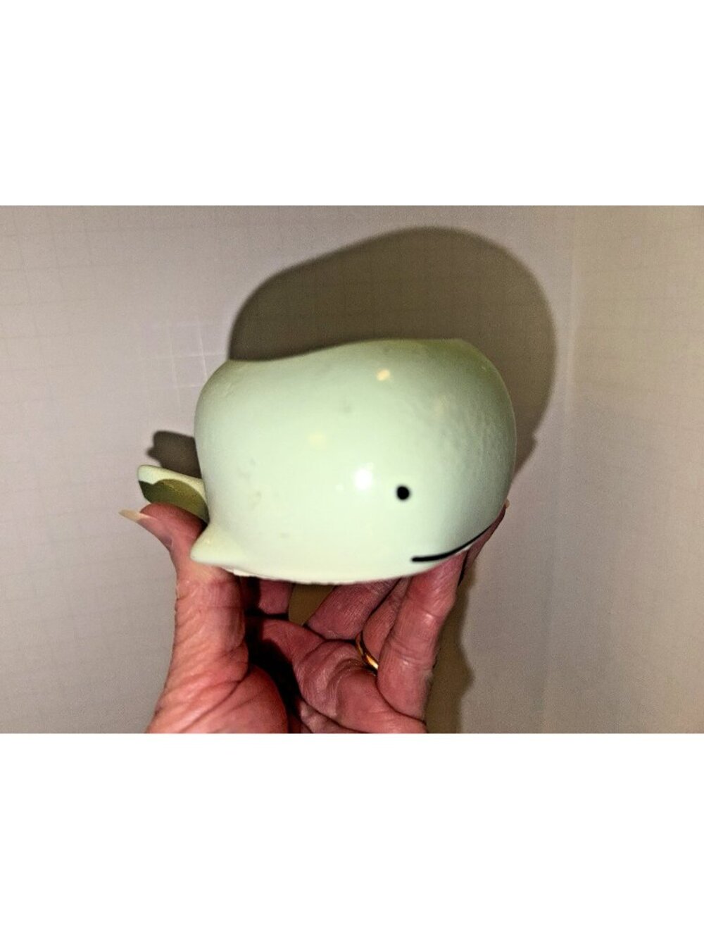 Lt Green Whale Pottery Ceramic Vintage Small Friendly Whale Planter Succulent